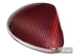 Maserati Grecale Mirror Covers - Carbon Fiber - Caps - Feroce Carbon - Red Carbon
